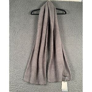 Barefoot Dreams CozyChic Boucle Blanket‎ Scarf Pewter NWT